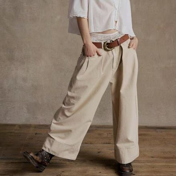 FREE PEOPLE Sweet Talk Chino Pant Sz 10 - Picture 4 of 7